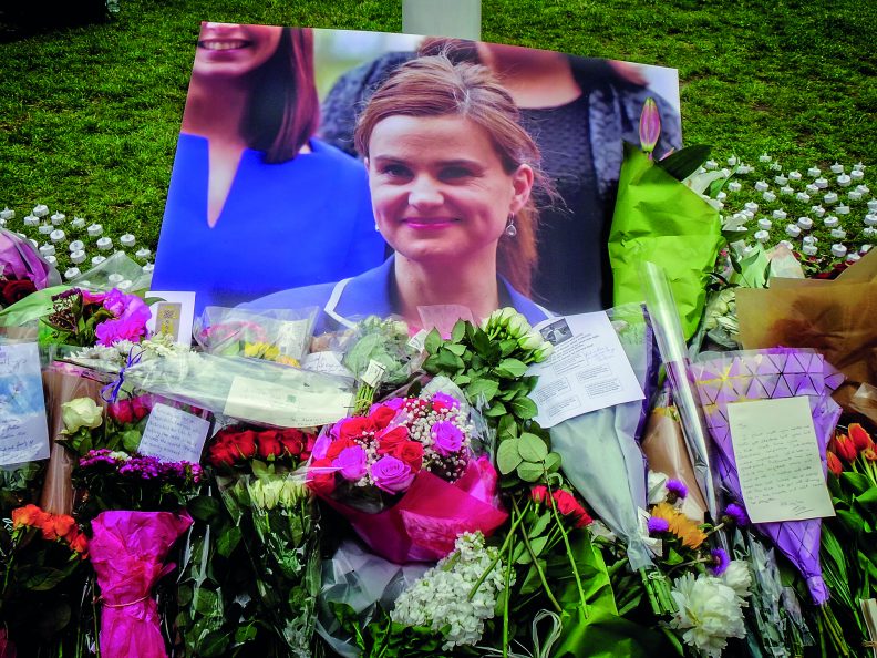 Photos taken at the memorial site for Jo Cox MP at Parliament Square in London. Photo: Garry Knight